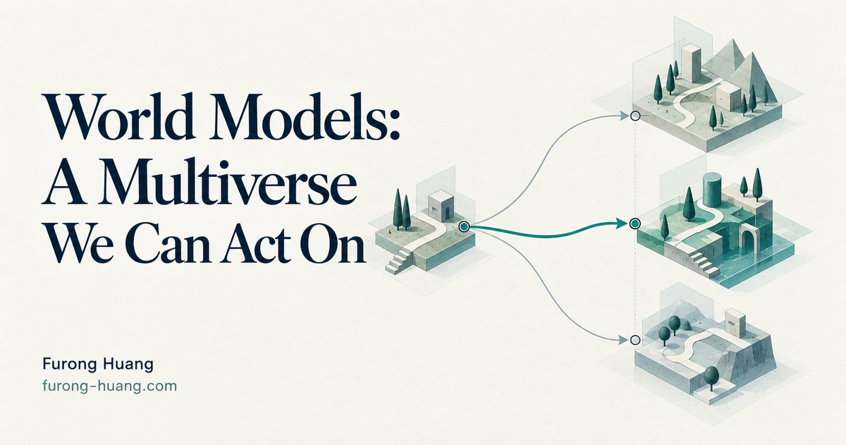 World Models: A Multiverse We Can Act On — branching possible futures.