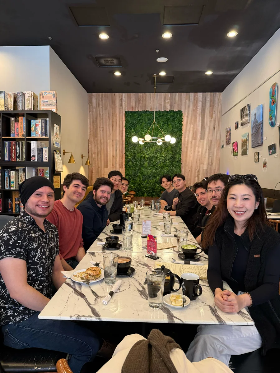 Furong Lab members gathered for an evening meal